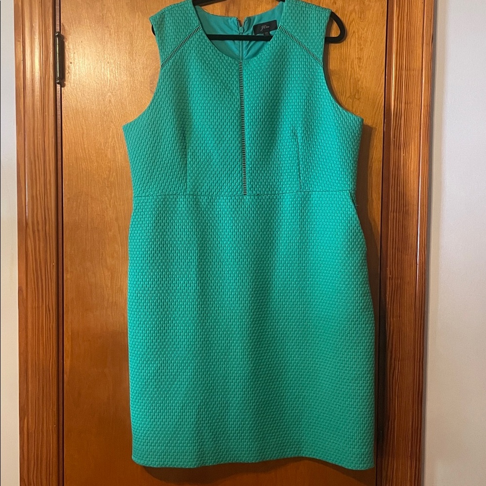 J. Crew Sleeveless Green Midi Dress